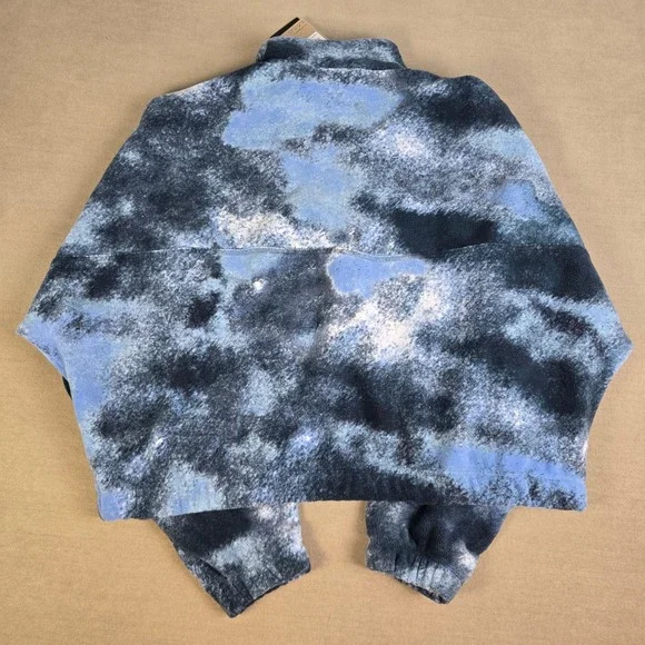 Nike Womens Jacket Therma Fit Fleece Oversized 1/2 zip Cropped Tie Dye‎ M FZ6969 - Picture 2 of 5